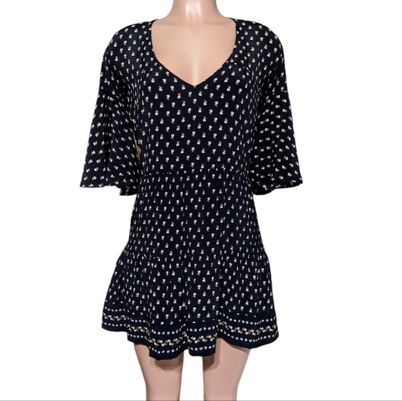 Anthropologie x Faithfull the Brand Size 4 Fresa Tunic Mini Dress Floral Boho E7 - Picture 1 of 11